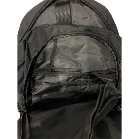 Black No Label 3 Section Laptop Backpack - Picture 5 of 6